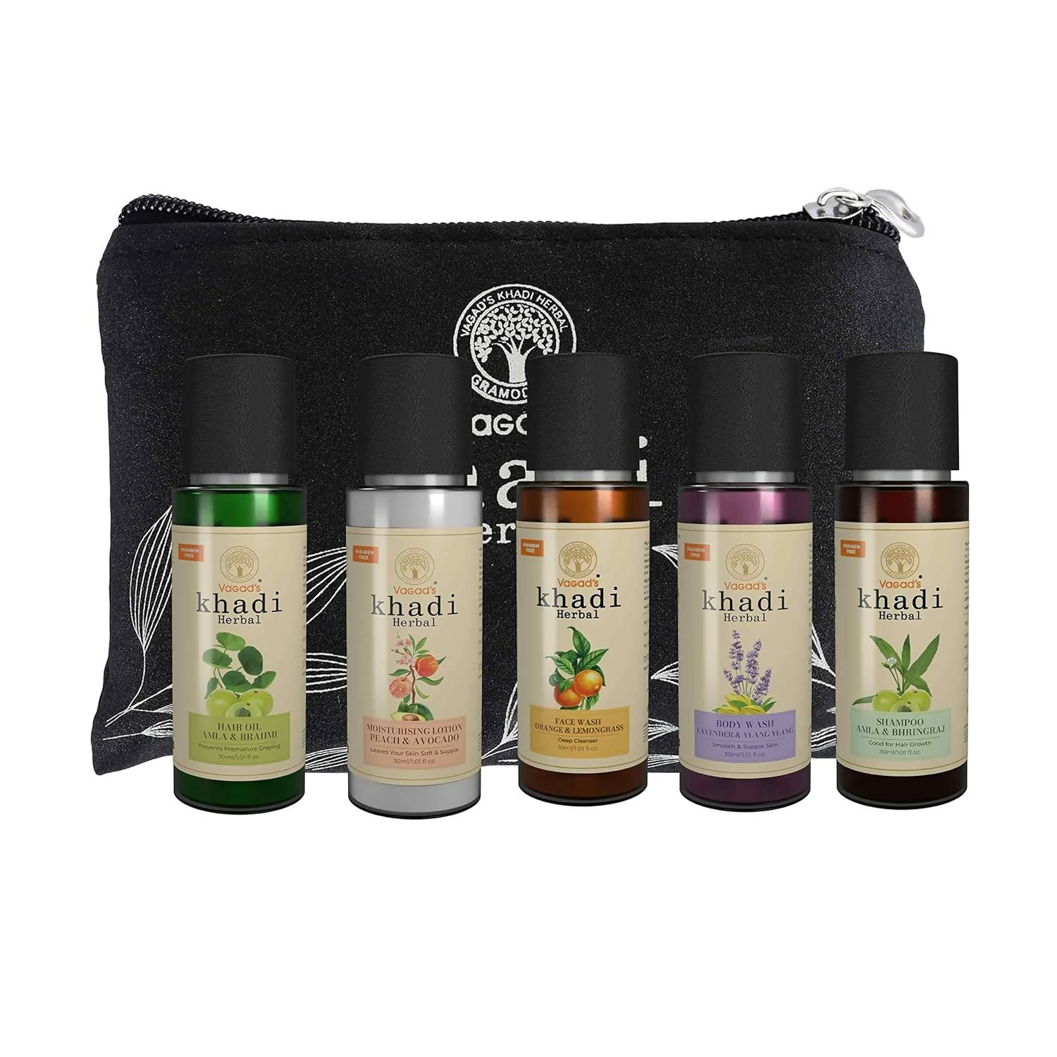 Vagad's Khadi Grooming Travel Kit Men & Women | Grocsy