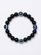 NVR Black Evil Eye Adjustable Bracelet for Men & Women | Grocsy