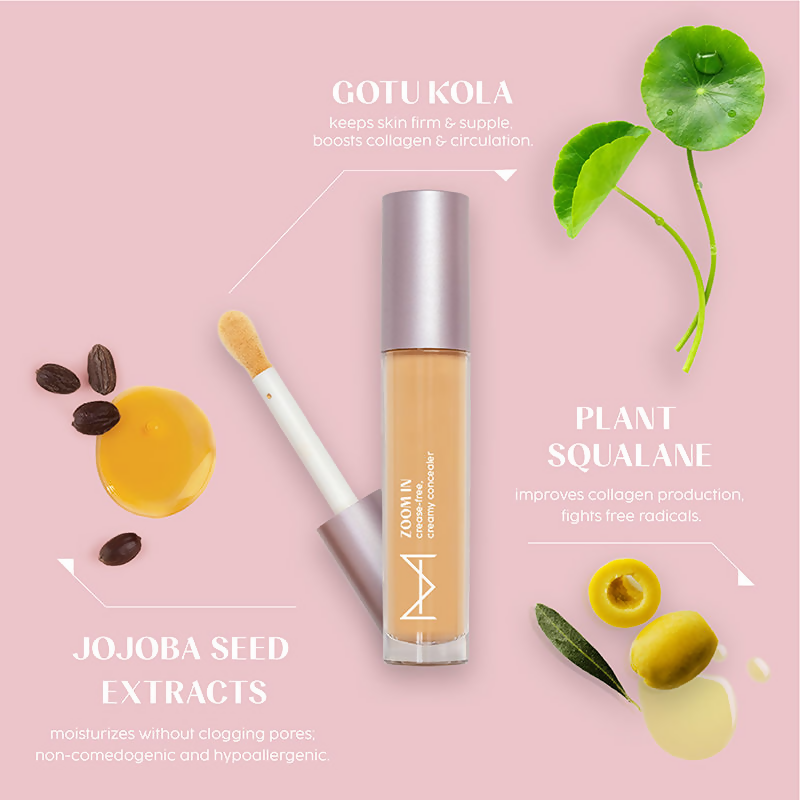 House Of Makeup Zoom In Crease-Free, Creamy Concealer - M02 Medium Skin Tone | Grocsy