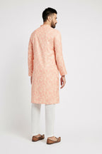 Ethnic India Peach Men's Kurta | Grocsy