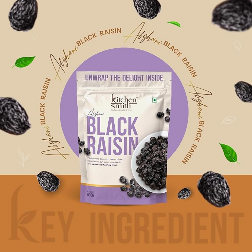 Kitchen Smith Afghani Seedless Black Raisin | Grocsy