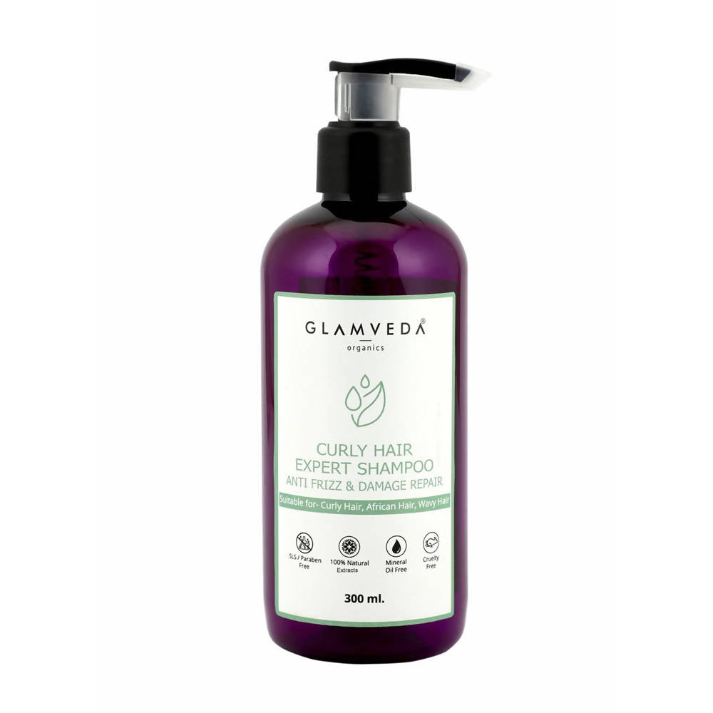 Glamveda Curly Hair Expert Shampoo Anti Frizz & Damage Repair | Grocsy