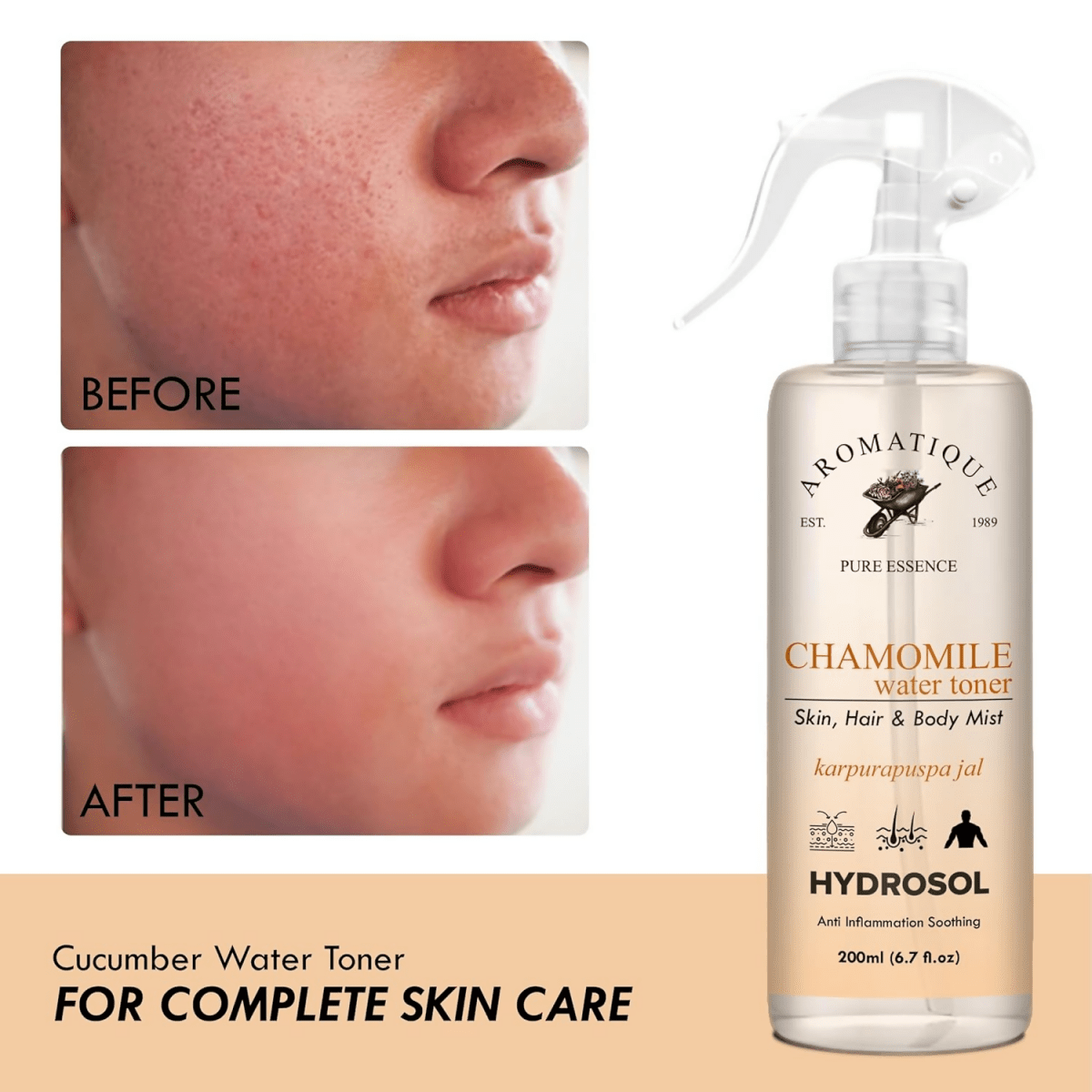 Aromatique Chamomile Flower Water/Toner/Hydrosol/Mist | Grocsy