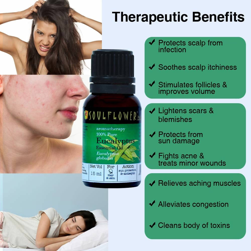 Soulflower Aromatherapy Pure Eucalyptus Essential Oil | Grocsy