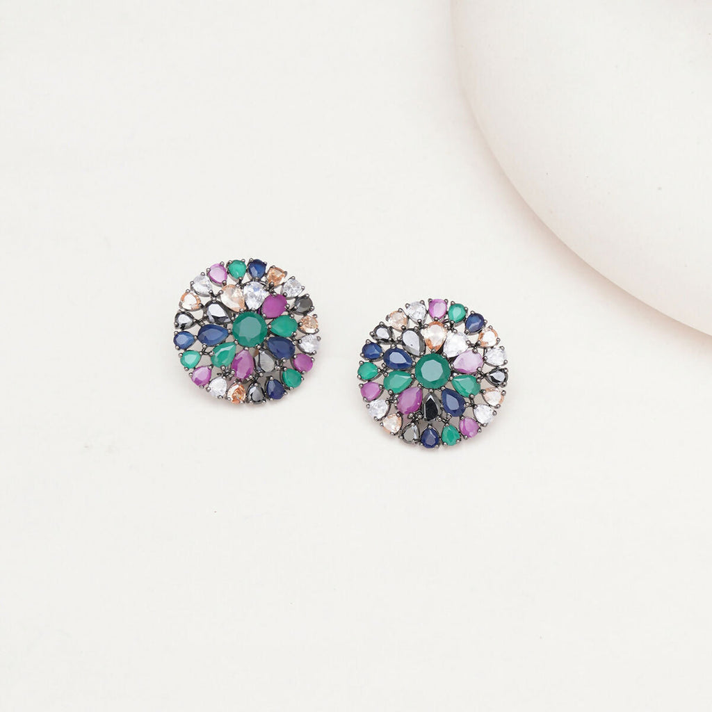 Multi Oversized Studs- Ruby Raang | Grocsy