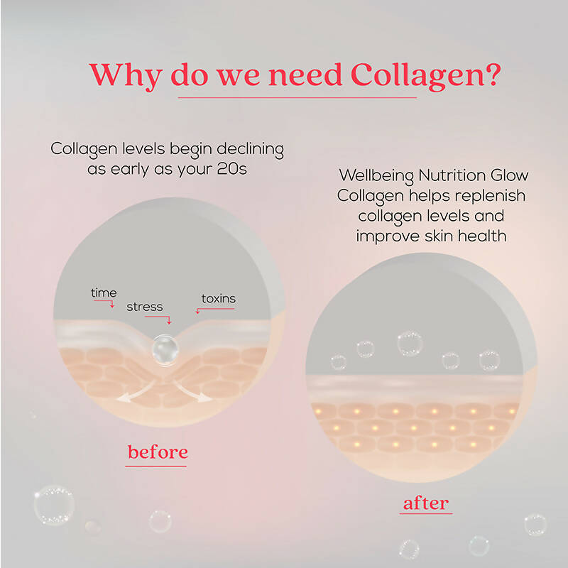 Wellbeing Nutrition Glow Korean Marine Collagen Peptides-Tropical Bliss Flavor | Grocsy