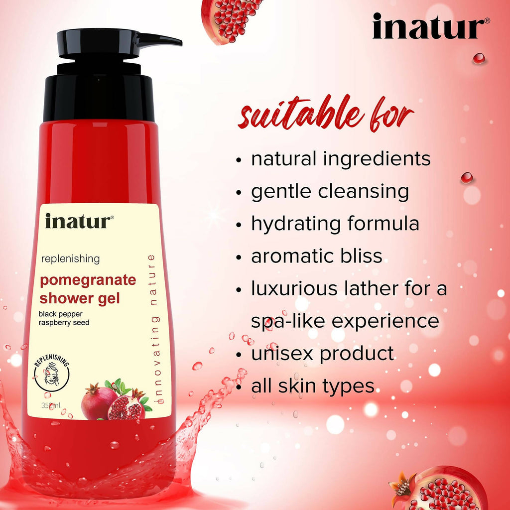 Inatur Pomegranate Shower Gel | Grocsy