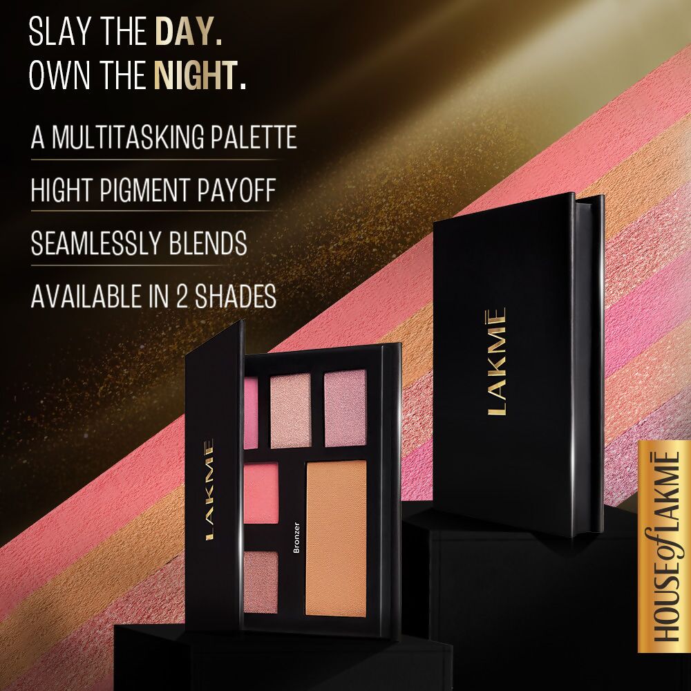Lakme Glitterati 4 In 1 Face Palette - Day Queen | Grocsy