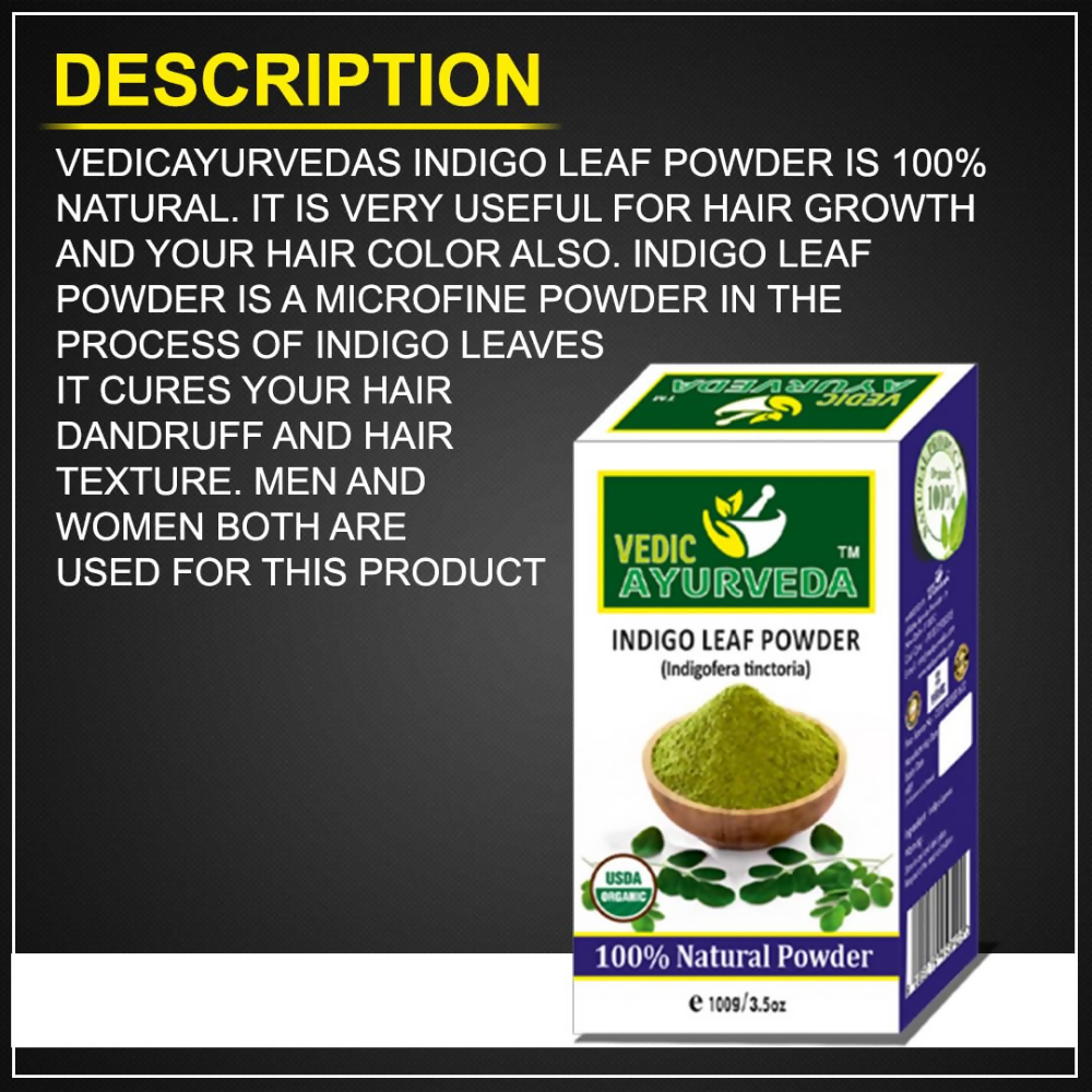 VedicAyurveda Indigo Leaf Powder | Grocsy