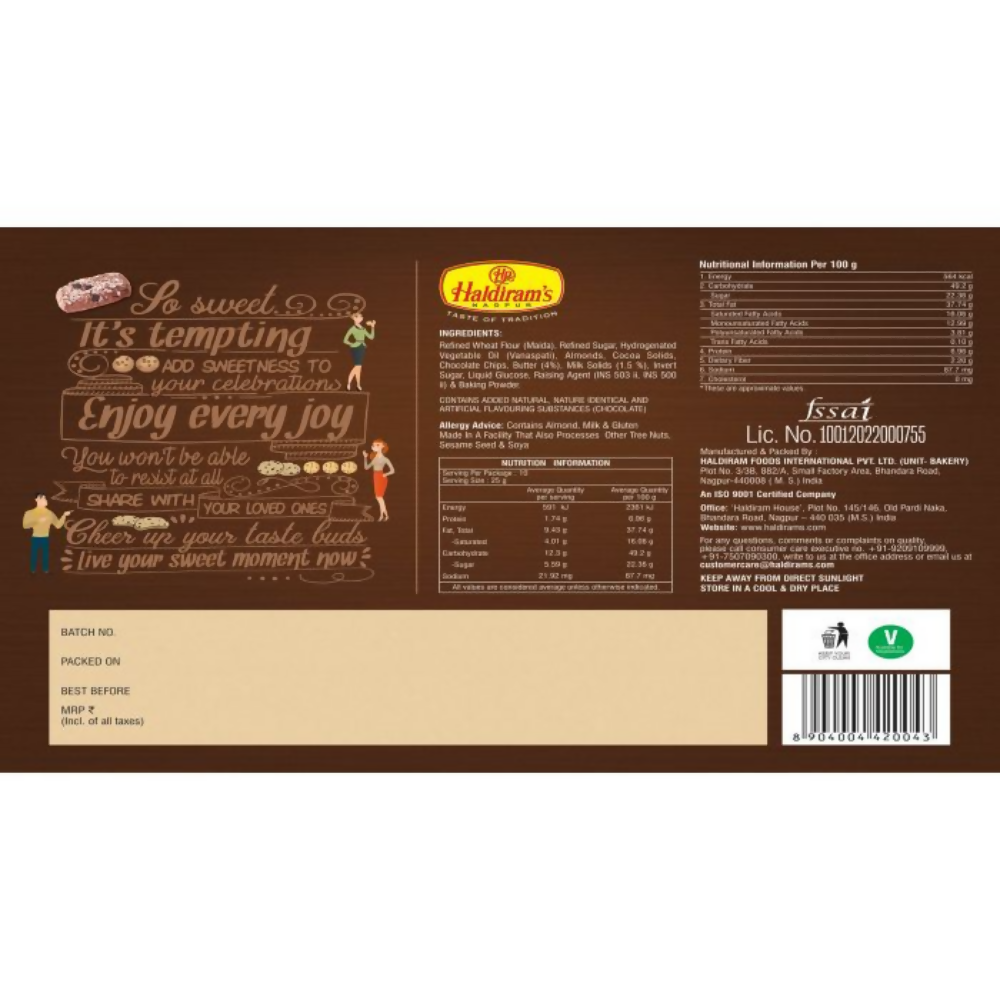 Haldiram's Chocolate Chip Cookies | Grocsy