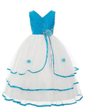 Asmaani Baby Girl Satin A-Line Maxi Full Length Dress (AS-DRESS-22129) | Grocsy