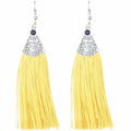 MS Fashion India Yellow Fringe Earrings | Grocsy