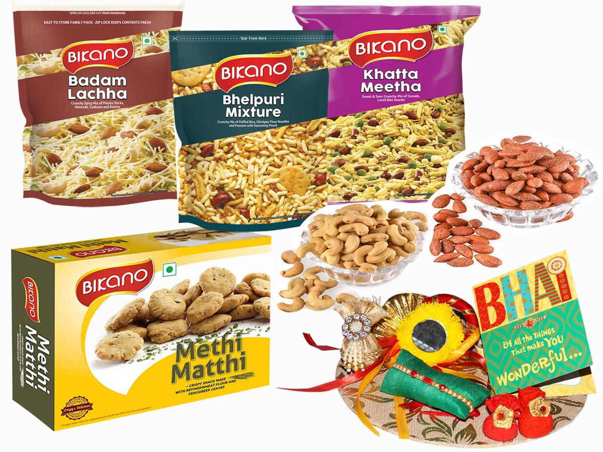 Bikano Favourites and Dryfruits Rakhi Gifts | Grocsy