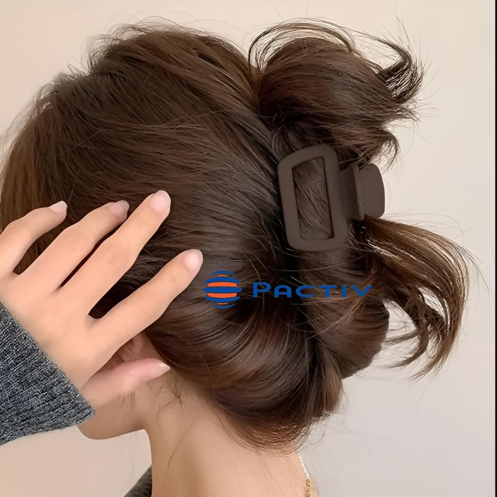 PACTIV Solid Color Matte Hollow Out Hair Claw Clips | Grocsy