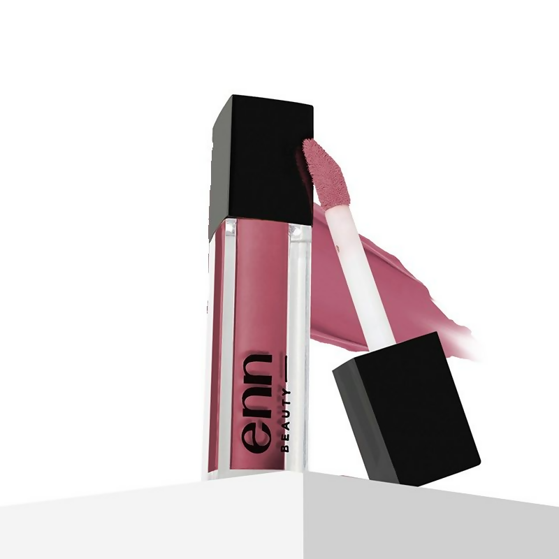 Enn Long-Lasting Liquid Lipstick With Ghee - Full Coverage & Transferproof - Pink Velvet | Grocsy