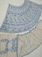 Jyoti Fashion Premium Sky Blue Faux Georgette 3MM Sequins with Thread & Jari Embroidery Lehenga Choli with Dupatta | Grocsy