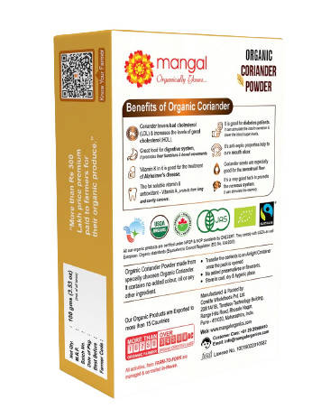 Mangal Organics Coriander Powder | Grocsy