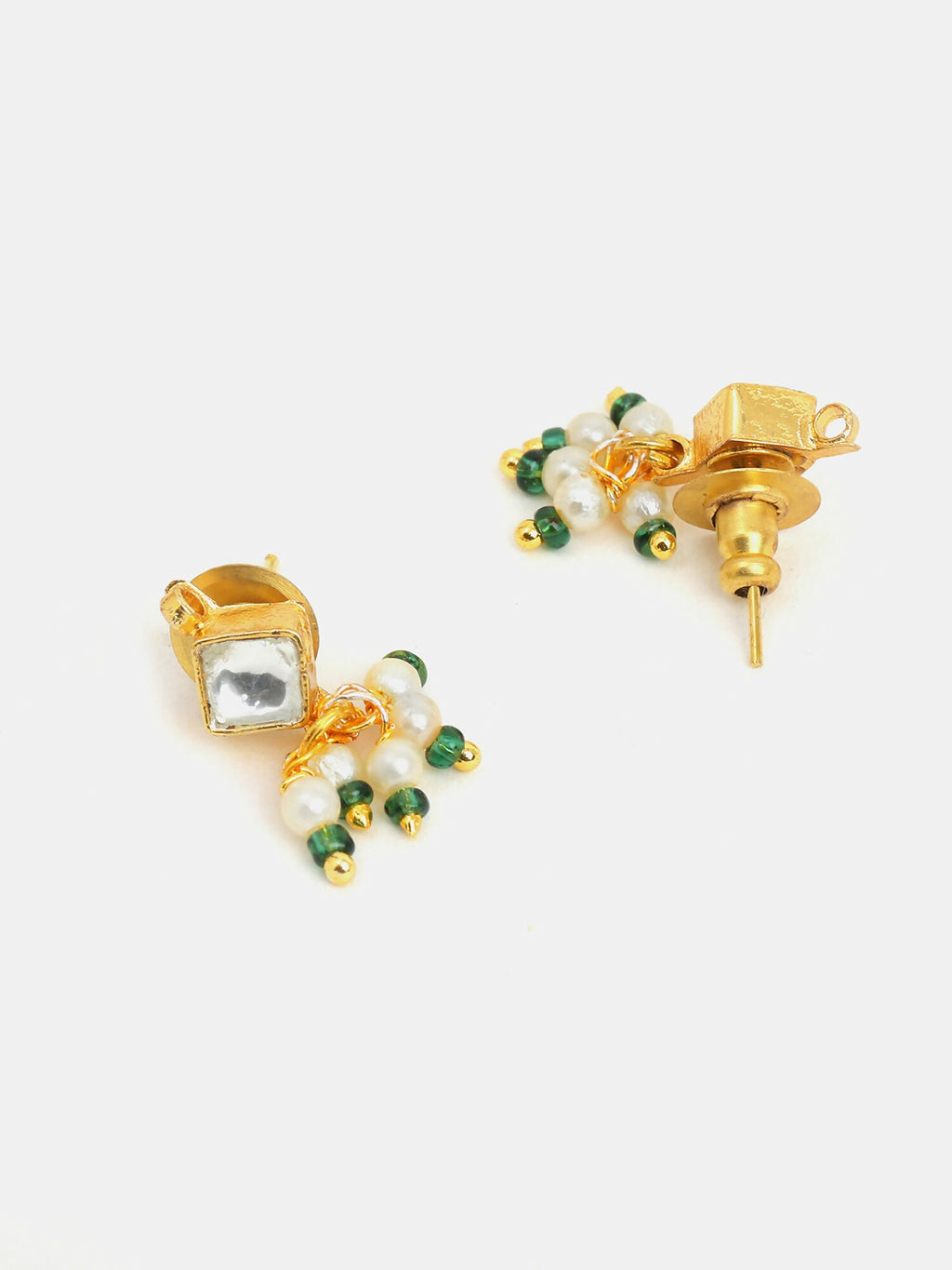 Ruby Raang Double Color Drops Maang Tikka And Earrings Set | Grocsy