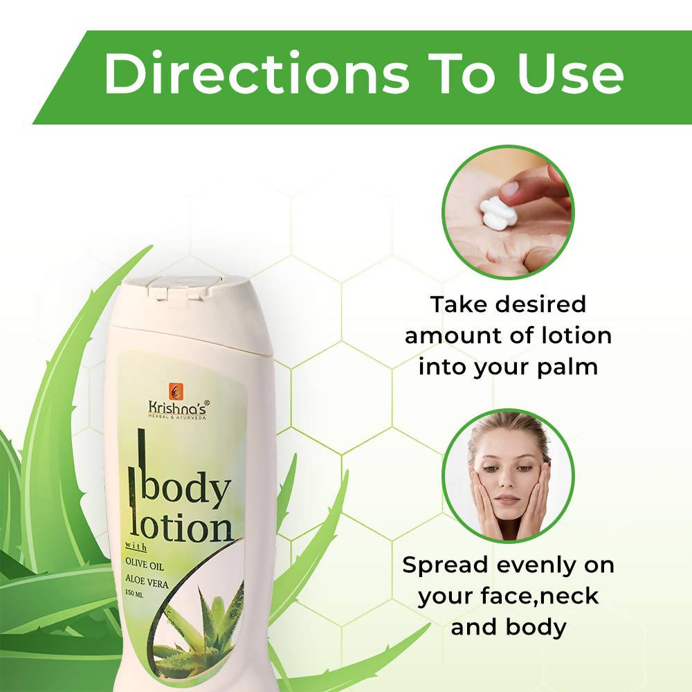 Krishna's Herbal & Ayurveda Body Lotion With Olive Oil Aloe Vera | Grocsy