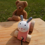 Matoyi Wobbly Doll & Pink Rabbit Pull Along & Maraca Rattle For Kids | Grocsy