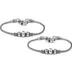 Mominos Fashion Trendy Oxidised Silver Plated Anklets For Girls | Grocsy