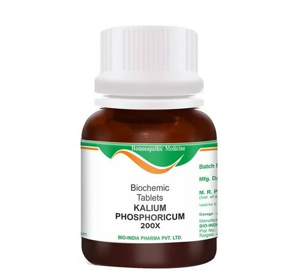 Bio India Homeopathy Kalium Phosphoricum Biochemic Tablets | Grocsy