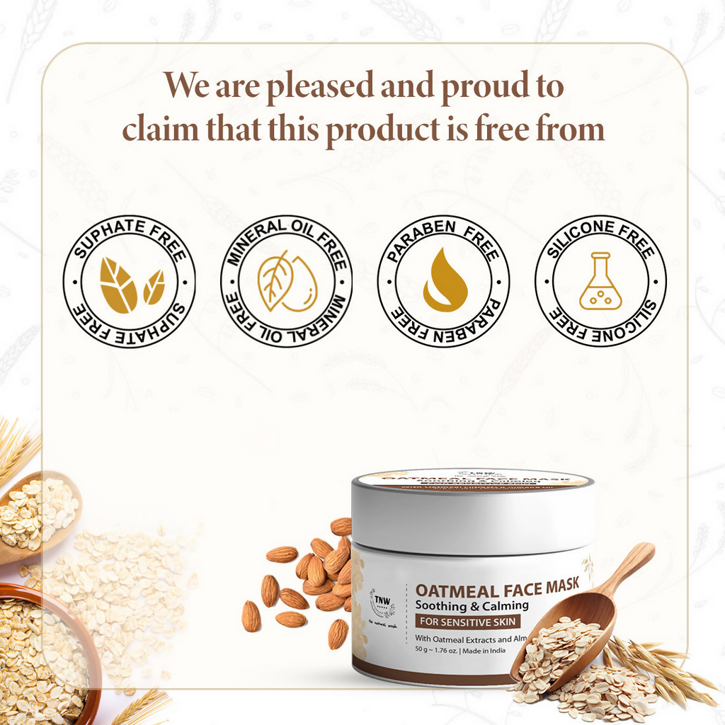 The Natural Wash Oatmeal Soothing & Calming Face Mask | Grocsy