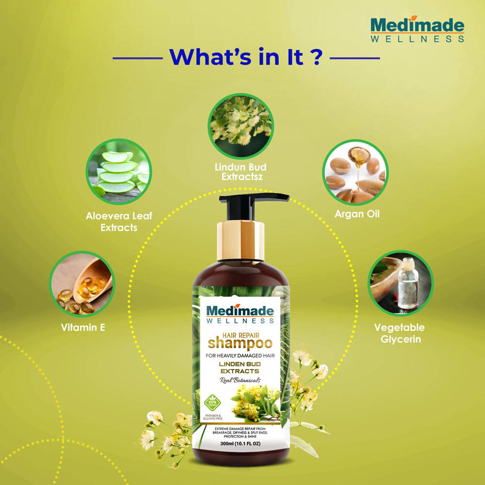Medimade Wellness Hair Repair Shampoo with Linden Bud Extracts | Grocsy