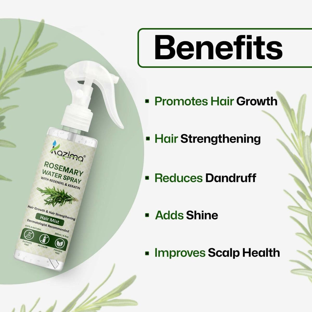 Kazima Rosemary Water For Hair Growth & Healthy Scalp | Grocsy