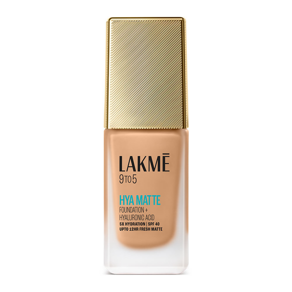 Lakme 9to5 Hya Matte Foundation + Hyaluronic Acid - Warm Wood | Grocsy