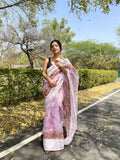 Vamsee Riddhi-Siddhi -1 Lavender Organza Saree | Grocsy