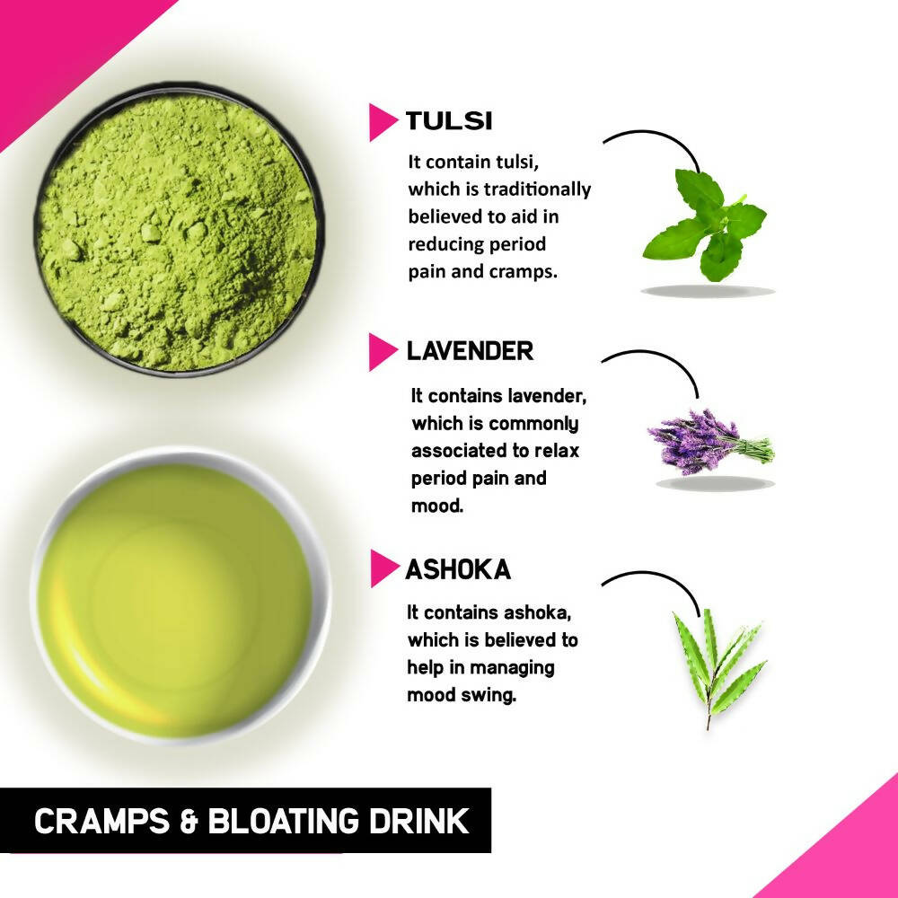 Just Vedic Cramps & Bloating Drink Mix | Grocsy