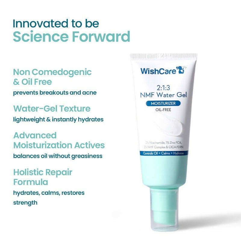 Wishcare 2:1:3 NMF Water Gel Moisturizer for Oily & Sensitive Skin, Oil-Free | Grocsy