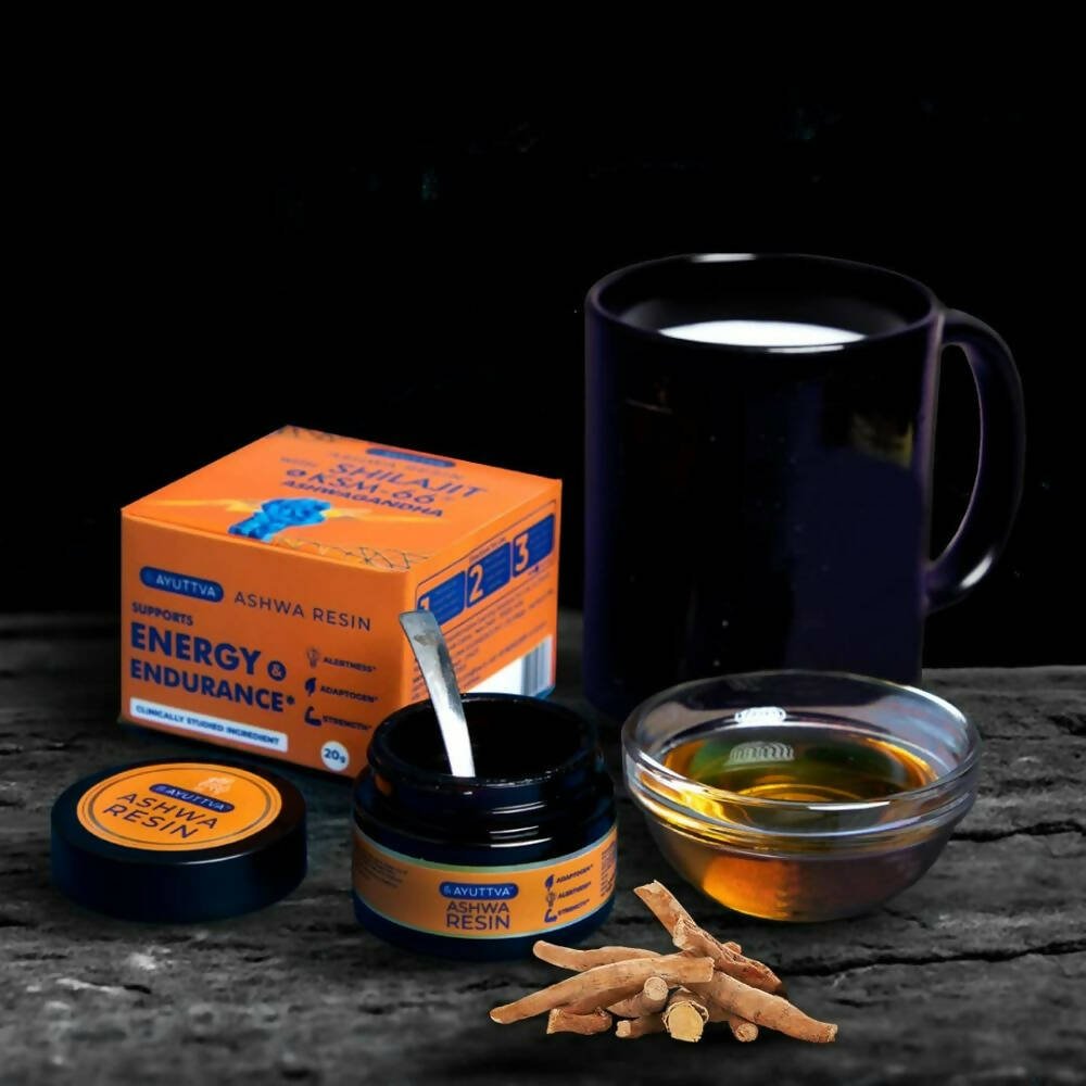 Ayuttva Ashwa Resin With Sj & KSM-66 Ashwagandha | Grocsy