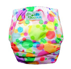 Kindermum Nano Aio Cloth Diaper With 2 Organic Cotton Inserts- Polka hues For Kids | Grocsy