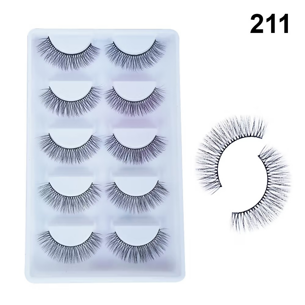Bronson Professional Pair 6D Long & Natural False Eyelashes - 211 | Grocsy