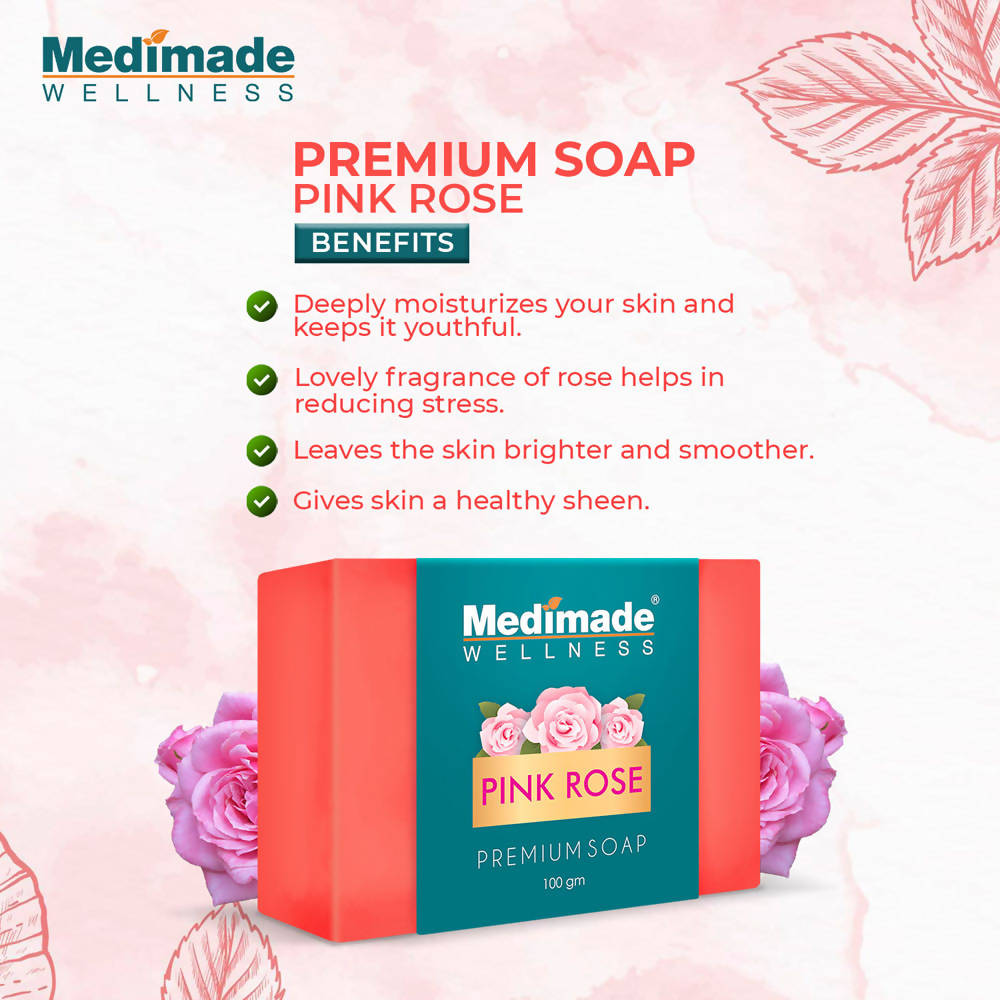 Medimade Wellness Pink Rose Premium Soap | Grocsy