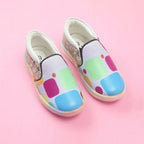 Tiny Bugs Unisex Colorblock Slip Ons Sneakers - Whithe | Grocsy