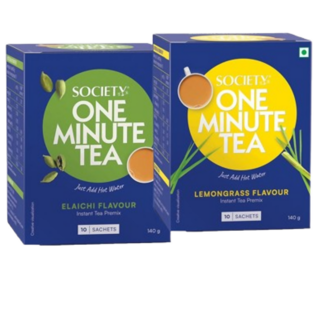 Society OMT Elaichi & OMT Lemongrass Flavour Tea Premix Combo | Grocsy