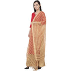 A R Silk Cotton Square Regular Dupatta Color Dark Golden Dupatta or Chunni | Grocsy