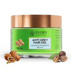 Ivory Natural Grey Gel For Hair Restore Natural Dark Shine And Luster | Grocsy