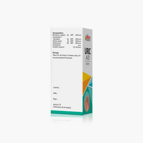 Bakson's Homeopathy Uric Aid Drops | Grocsy