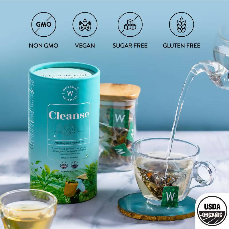 Wellbeing Nutrition Cleanse Herbal Tea | Grocsy