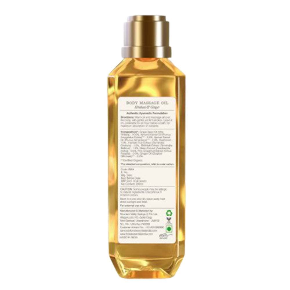 Forest Essentials Energising Body Massage Oil Khubani & Ginger | Grocsy
