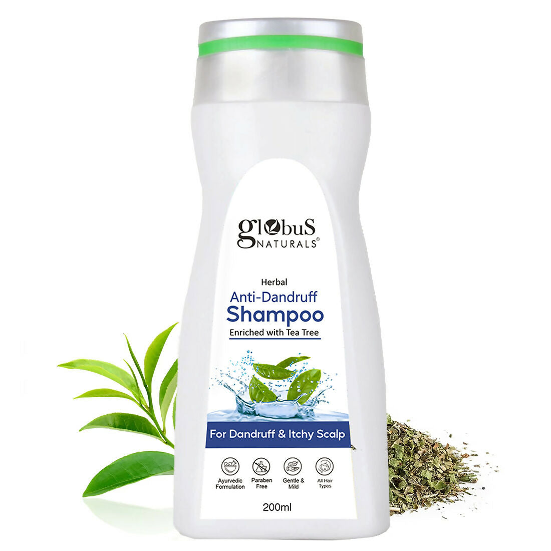 Globus Naturals Anti Dandruff Shampoo, For Dandruff and Itchy Scalp, Suitable For All Hair Types | Grocsy
