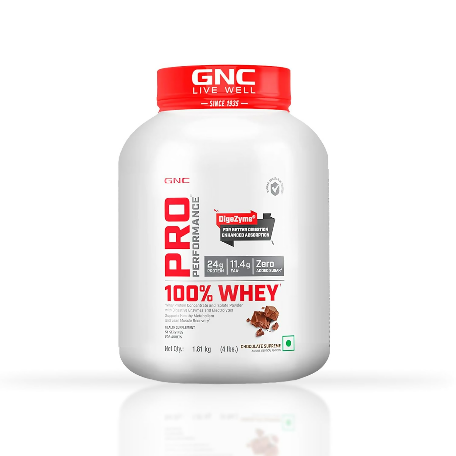 GNC Pro Performance 100% Whey Protein Muscle Growth Chocolate Supreme | Grocsy