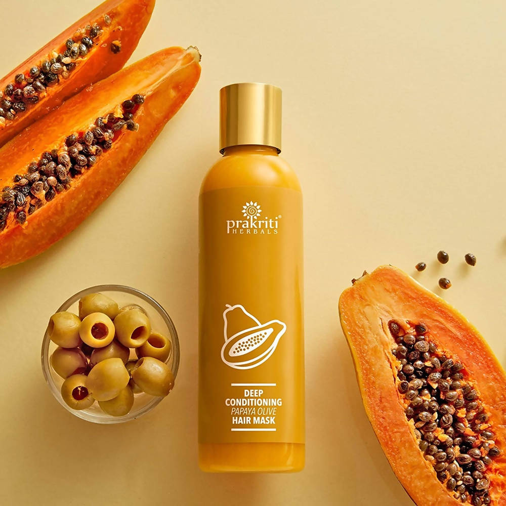 Prakriti Herbals Deep Conditioning Papaya Olive Hair Mask | Grocsy