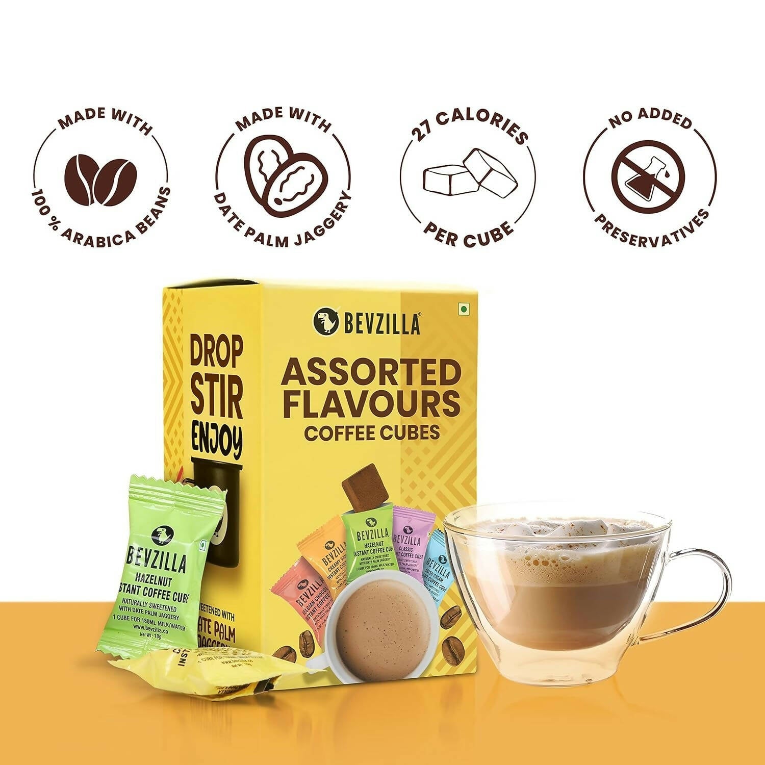 Bevzilla Assorted Flavours Coffee Cubes | Grocsy