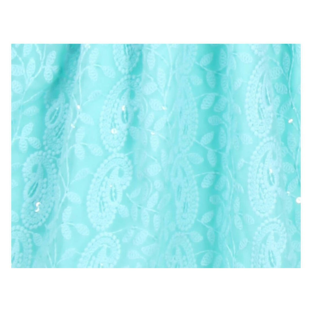 Akarshan viscose Lukhnowi Chikankari Anarkali kurta with Leggings - Green | Grocsy