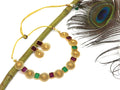 Joban Fashion Maroon & Green Pure Brass With Rajwadi Polish Necklace Set | Grocsy